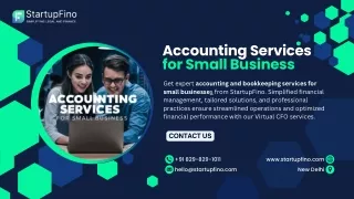 Accounting Bookkeeping Services for Small Business StartupFino
