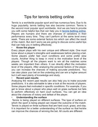 Tips for tennis betting online.docx