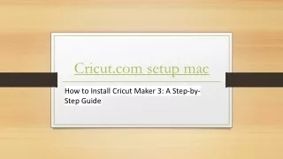 cricut.com setup mac