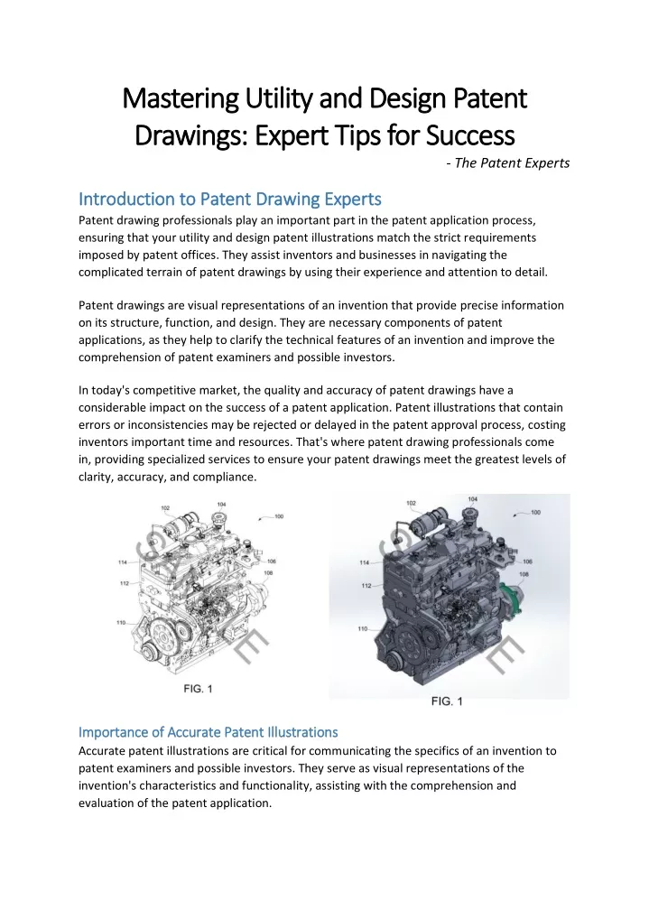 mastering utility and design patent mastering