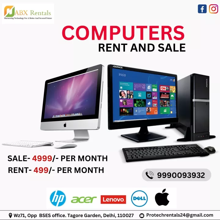 computers rent and sale