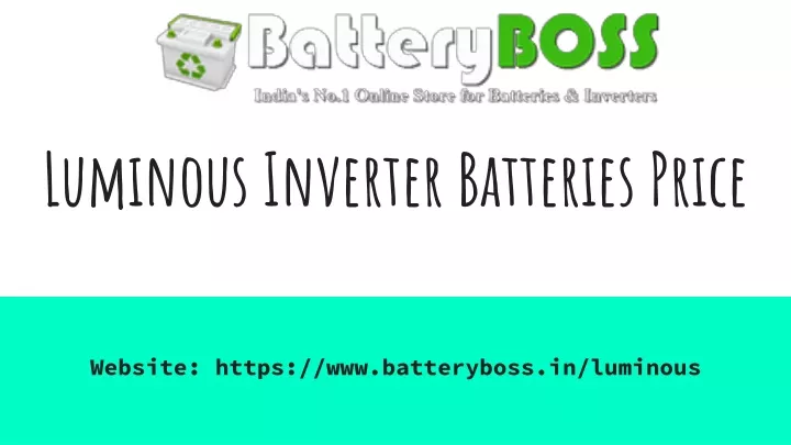 luminous inverter batteries price