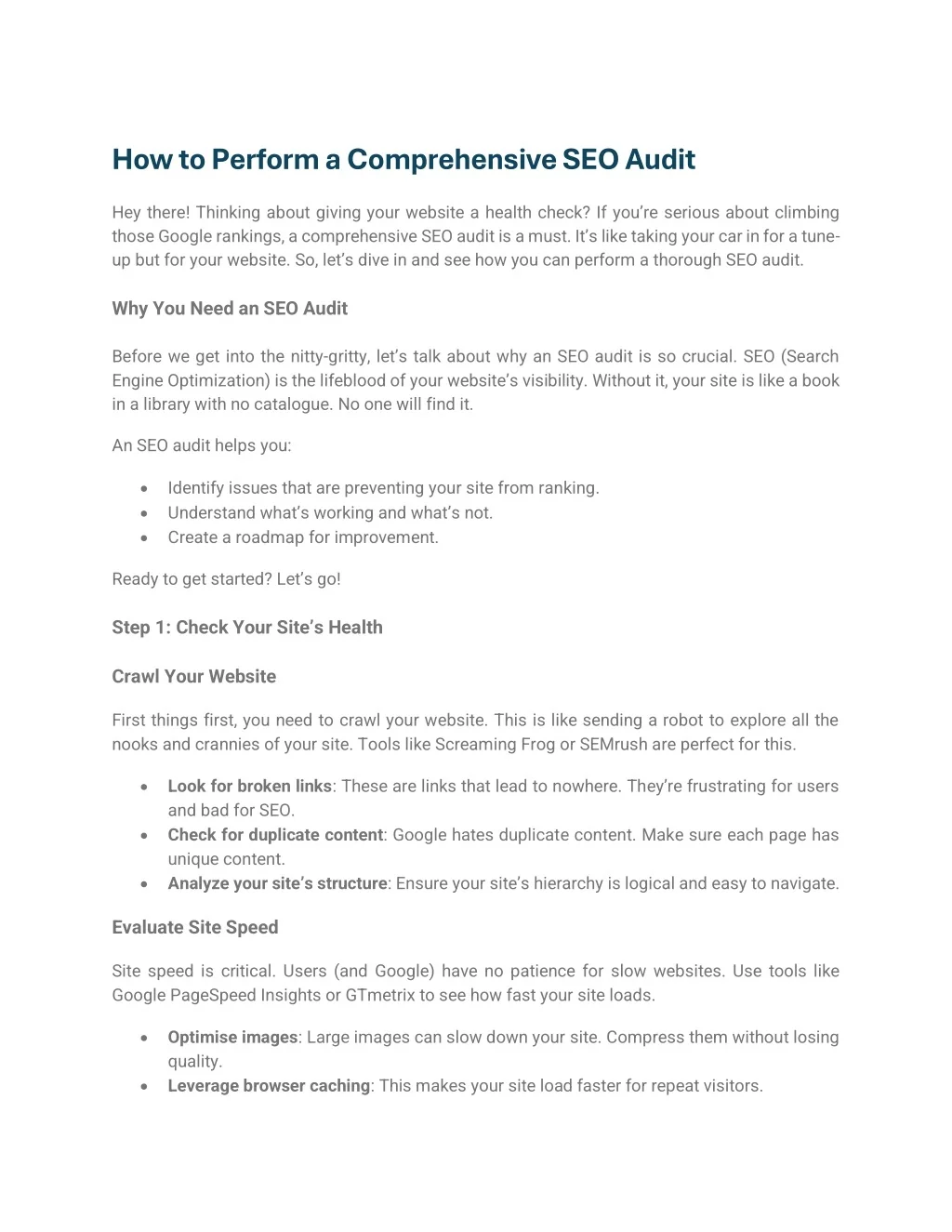 PPT - How to Perform a Comprehensive SEO Audit PowerPoint Presentation ...
