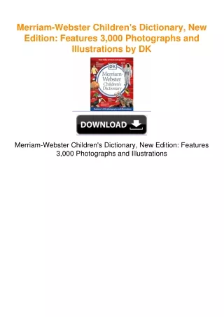 Merriam-Webster Children's Dictionary, New Edition: Features 3,000