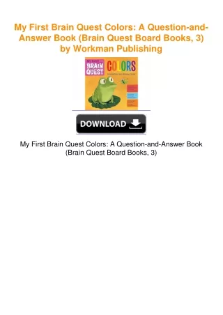 My First Brain Quest Colors: A Question-and-Answer Book (Brain Quest