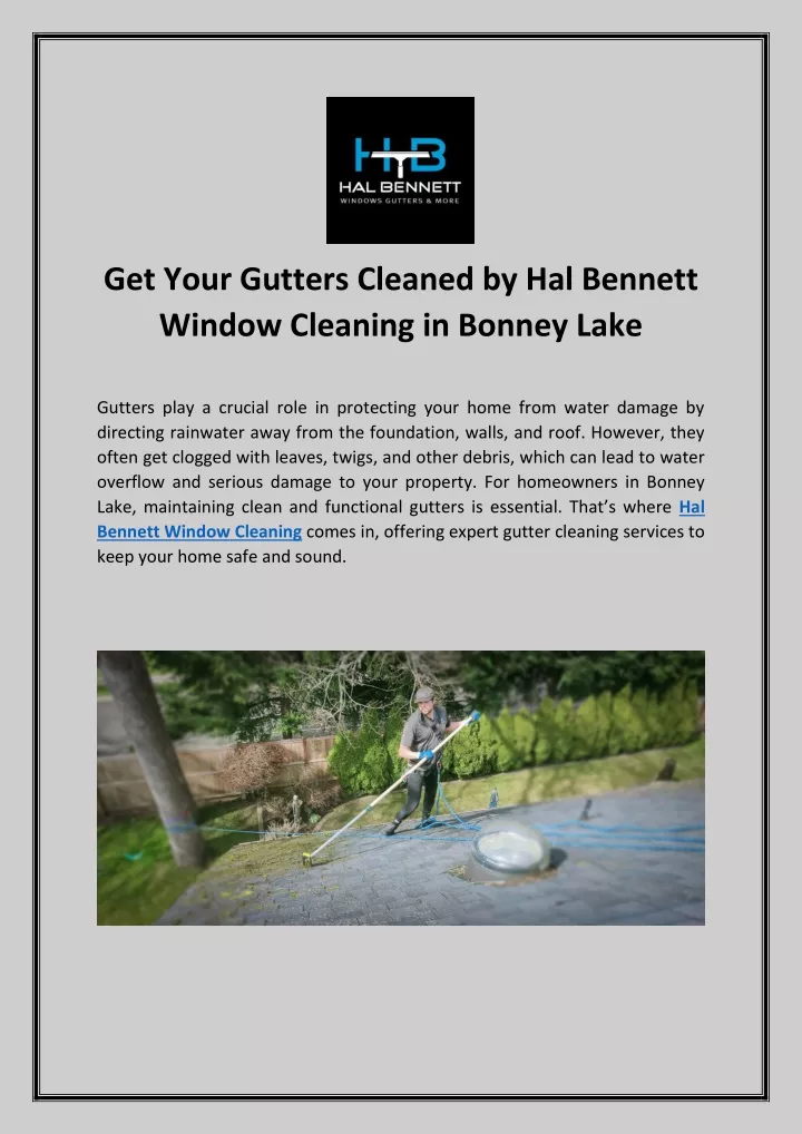 get your gutters cleaned by hal bennett window