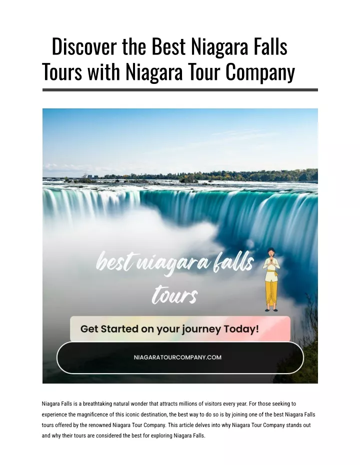 discover the best niagara falls tours with