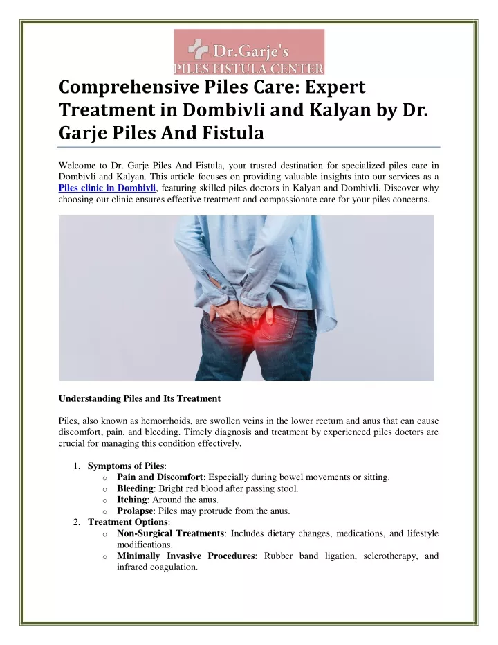 comprehensive piles care expert treatment