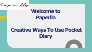 Creative Ways To Use  Pocket Diary | Paperlla