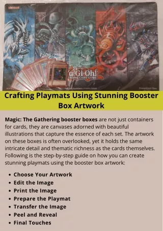 Crafting Playmats Using Stunning Booster Box Artwork