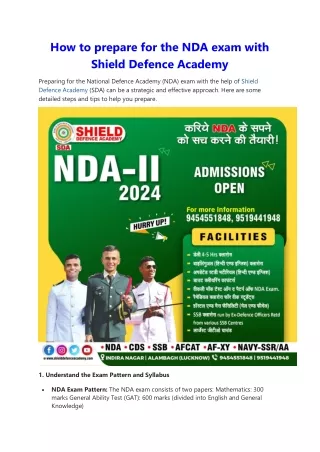 how to prepare for the nda exam with shield