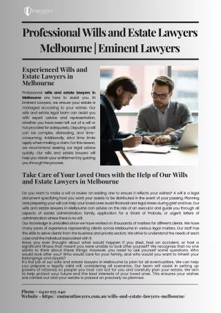 Professional Wills and Estate Lawyers Melbourne  Eminent Lawyers