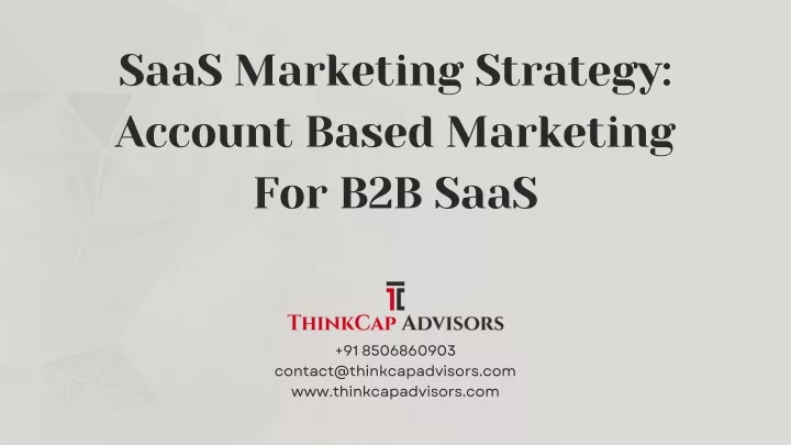 saas marketing strategy account based marketing