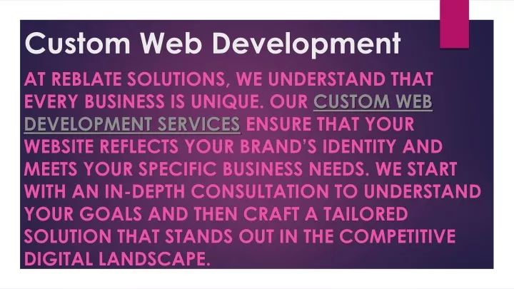 custom web development