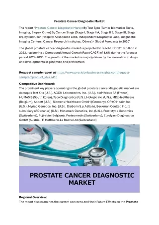 Prostate Cancer Diagnostic Market Size, Share and Trends