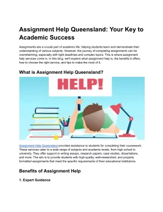 Assignment Help Queensland