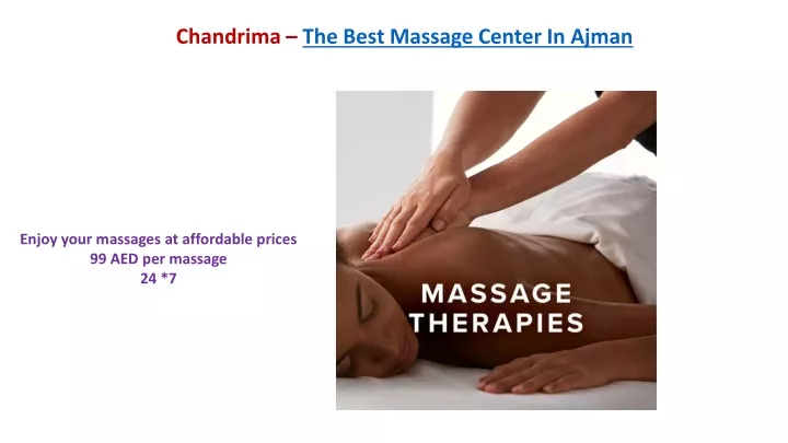 chandrima the best massage center in ajman