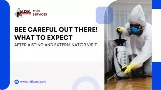 Bee Careful Out There! What to Expect After a Sting and Exterminator Visit | PPT