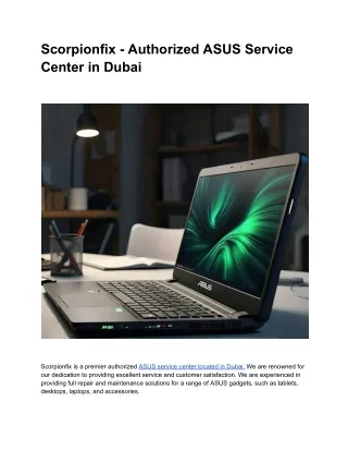 Authorized ASUS Service Center in Dubai