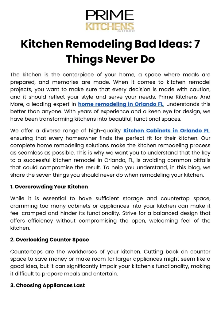 kitchen remodeling bad ideas 7 things never do