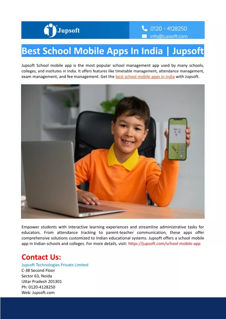 best school mobile apps in india jupsoft