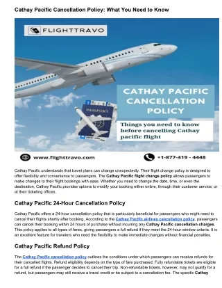 Cathay Pacific Cancellation Policy_ What You Need to Know