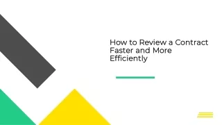 How to Review a Contract Faster and More Efficiently