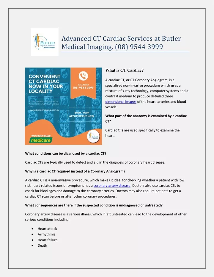 advanced ct cardiac services at butler medical