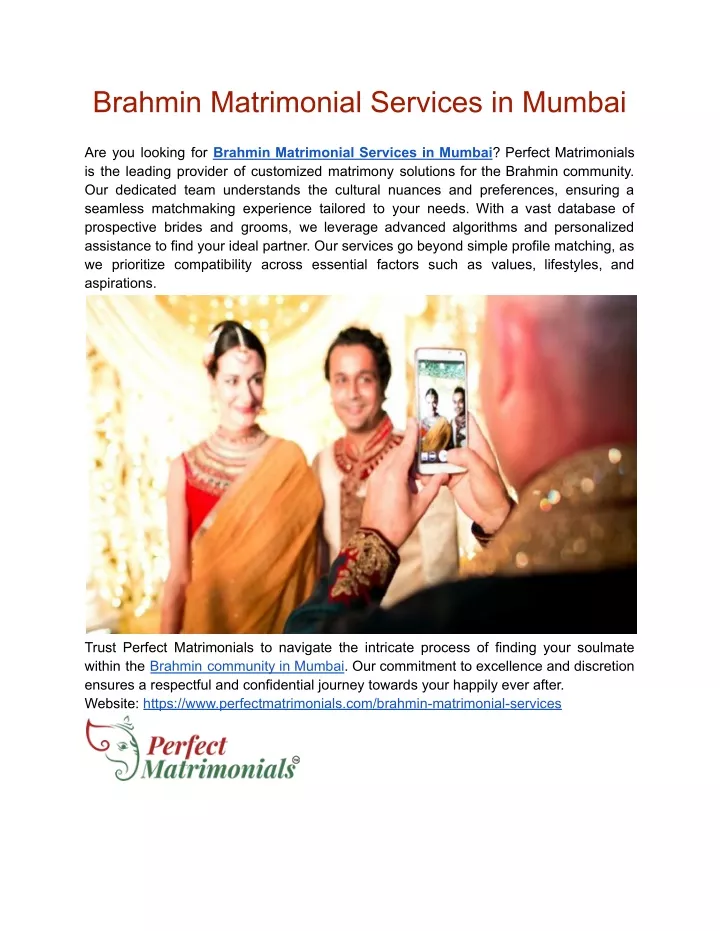 brahmin matrimonial services in mumbai