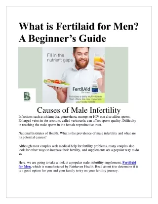 What is Fertilaid for Men?