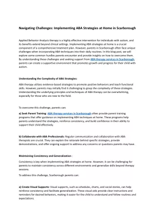 navigating challenges implementing aba strategies