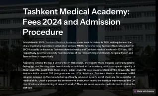 Tashkent Medical Academy Uzbekistan