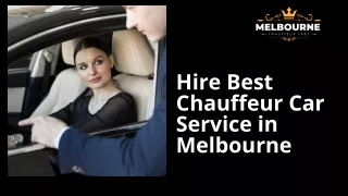 Hire Best Chauffeur Car Service in Melbourne