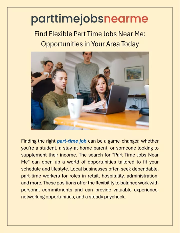 find flexible part time jobs near