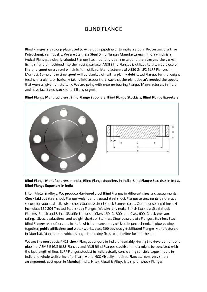 blind flange