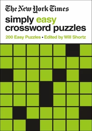 ⚡pdf✔ New York Times Simply Easy Crossword Puzzles