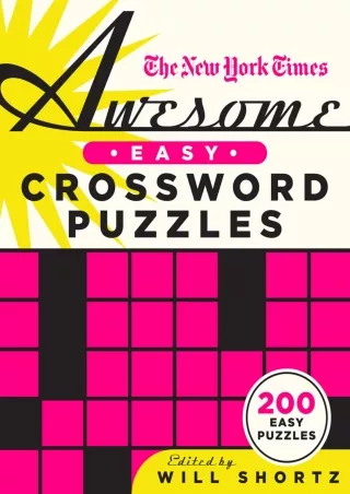 ⚡read❤ New York Times Awesome Easy Crossword Puzzles