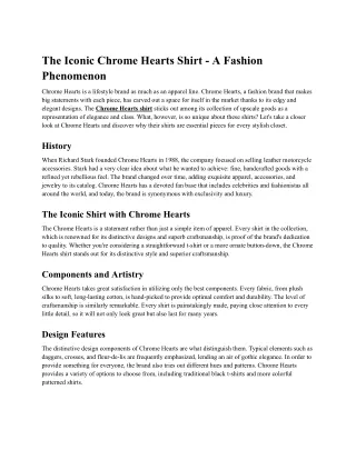 the iconic chrome hearts shirt a fashion