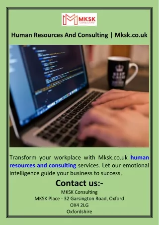 Human Resources And Consulting  Mksk.co.uk