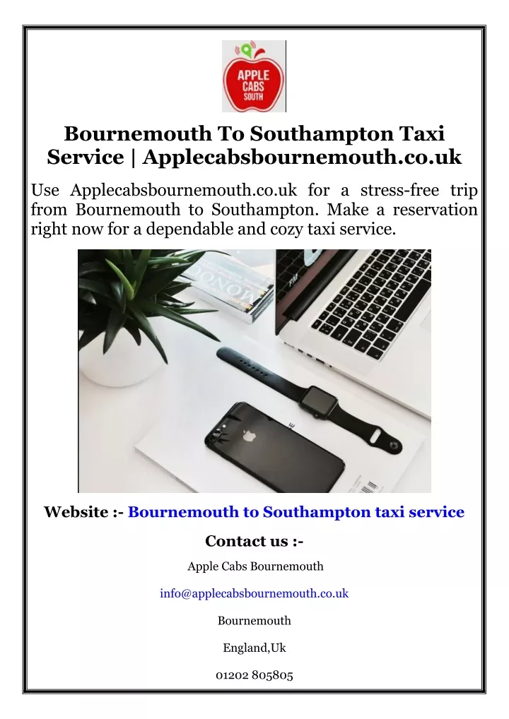 bournemouth to southampton taxi service