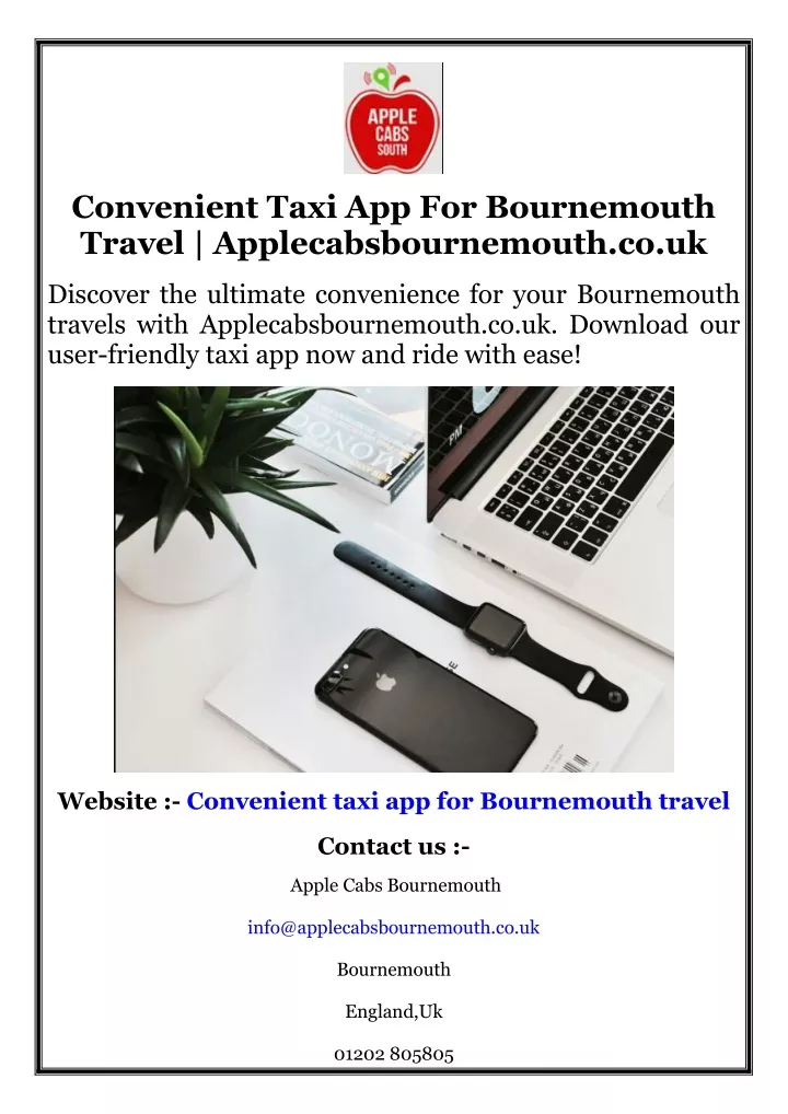 convenient taxi app for bournemouth travel