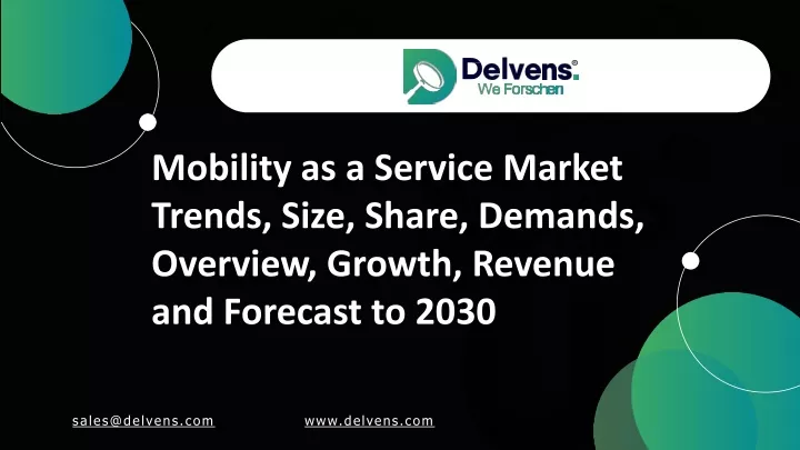 mobility as a service market trends size share