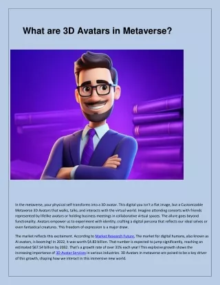 what are 3d avatars in metaverse