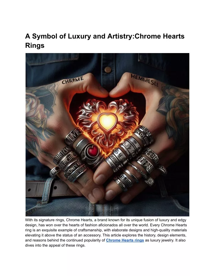 a symbol of luxury and artistry chrome hearts