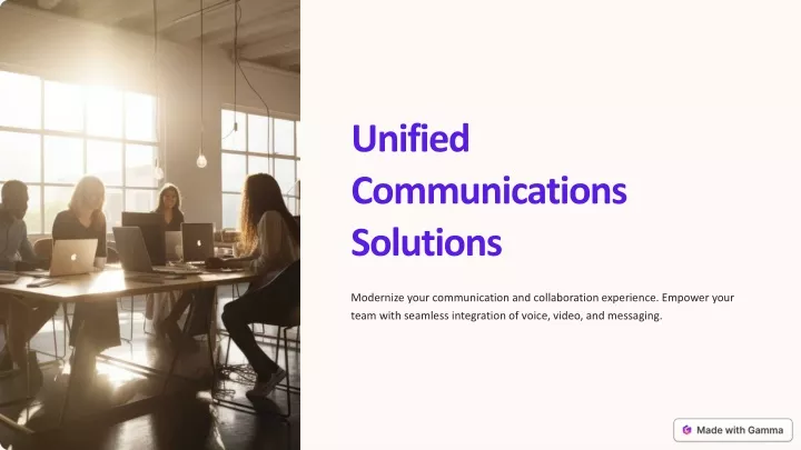 unified communications solutions