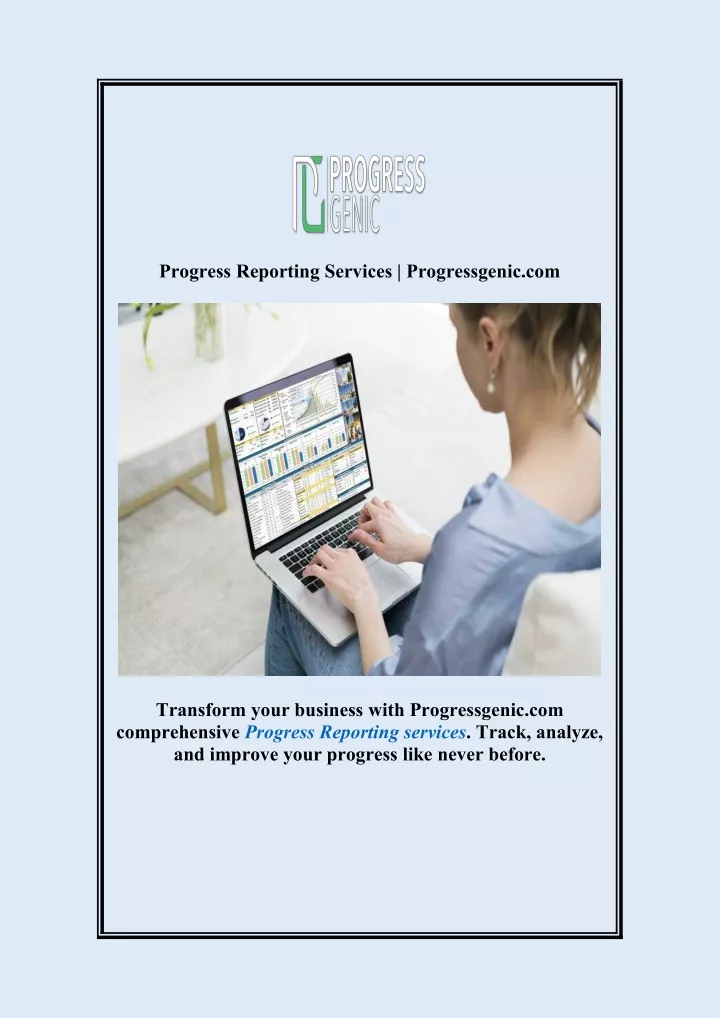 progress reporting services progressgenic com