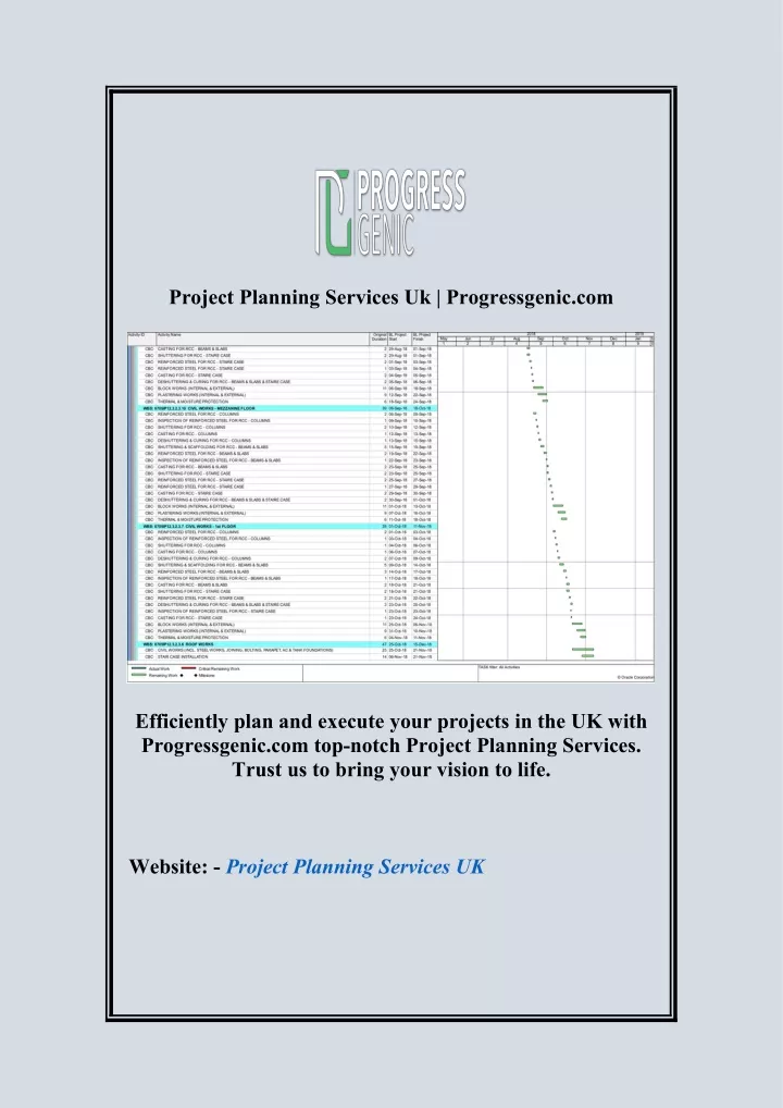 project planning services uk progressgenic com