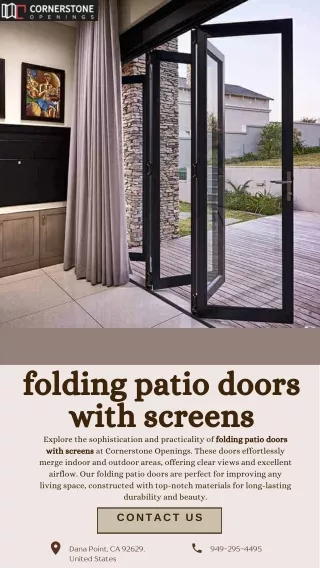 folding patio doors with screens