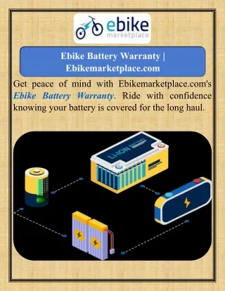 Ebike Battery Warranty  Ebikemarketplace.com