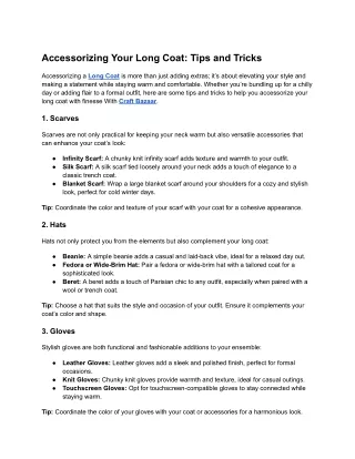 Accessorizing Your Long Coat_ Tips and Tricks